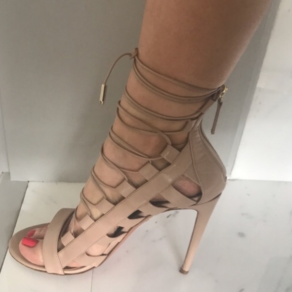 Brand new Aquazurra Lace up heels